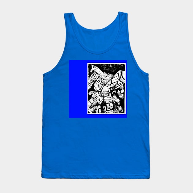 the exia gundam in sketch mechanics Tank Top by jorge_lebeau